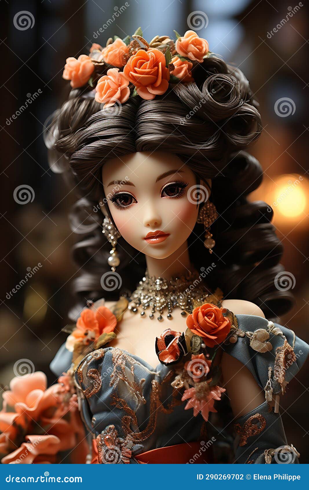 Doll World in China, Typical Chinese Doll. AI Generative Stock Photo