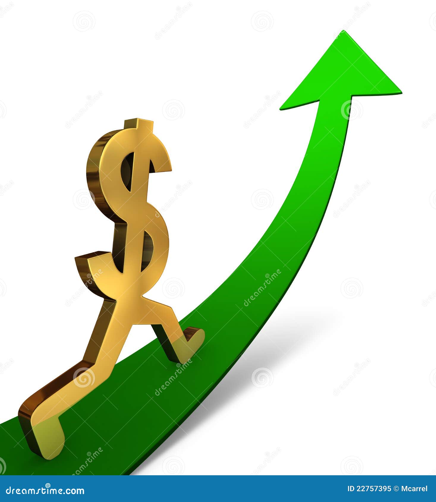 Dollar Ascending stock illustration. Illustration of earn 22757395