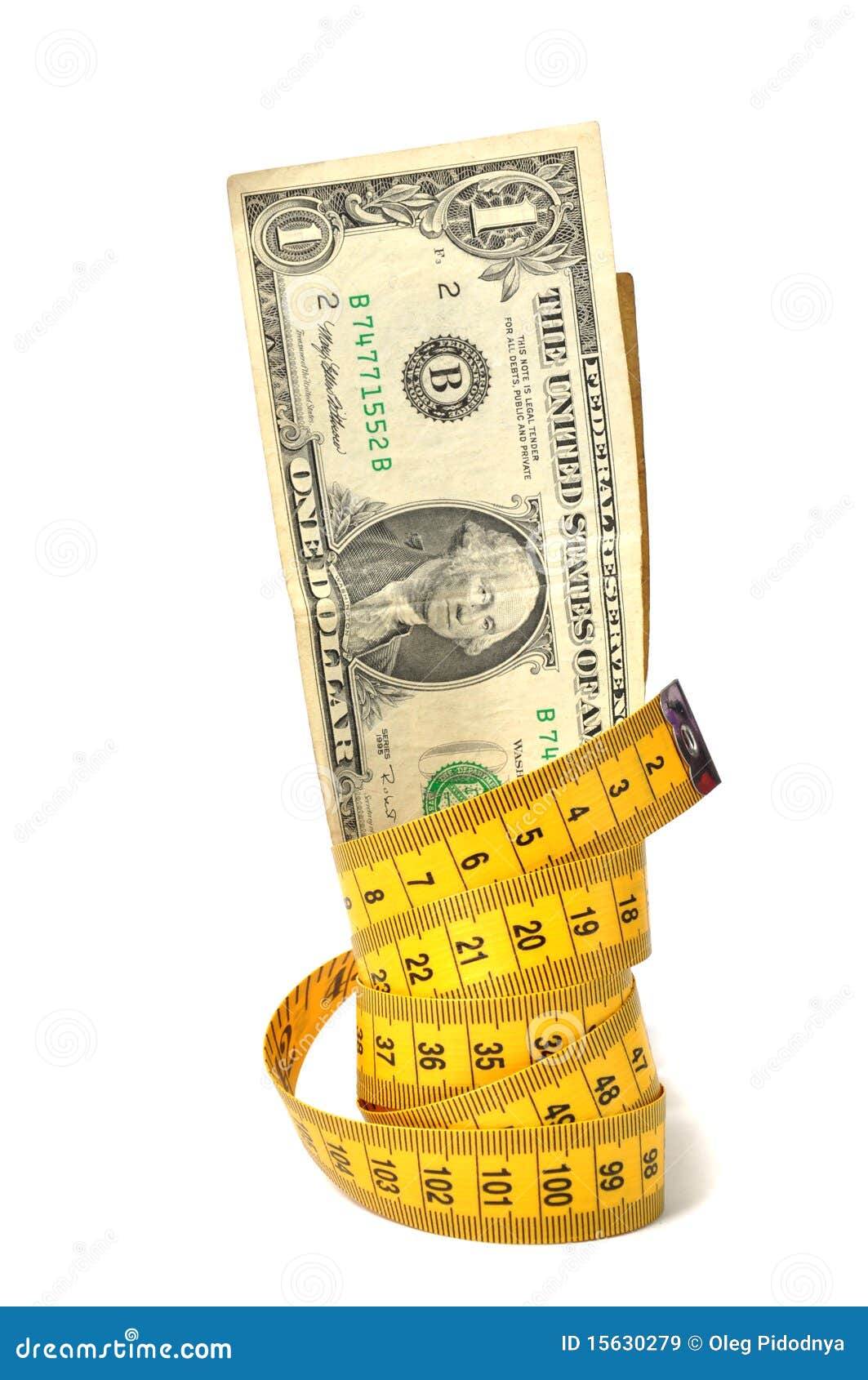 Dollar Banknote and Measure Tape Stock Image Image of loan, american
