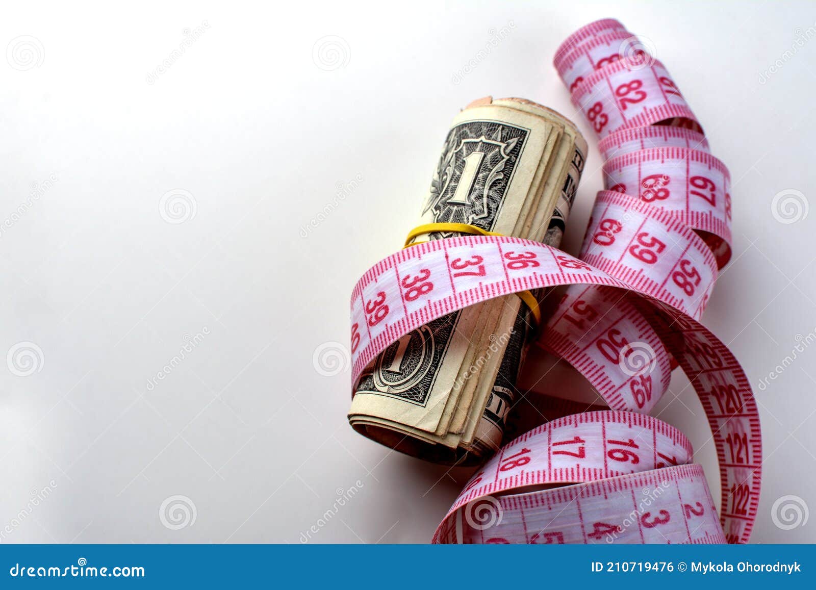 Dollar Banknote and Measure Tape Stock Photo Image of bill, green