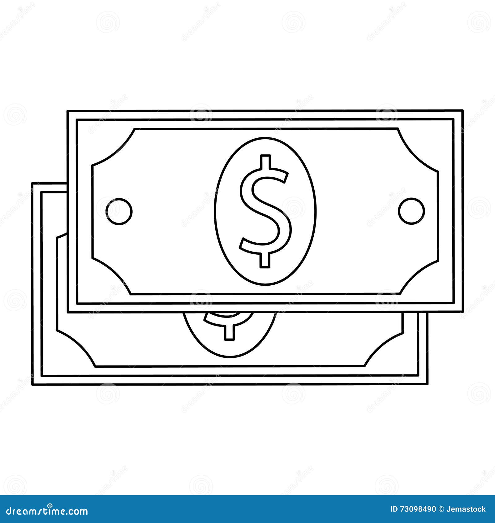 Dollar Bill , Vector Illustration Stock Illustration - Illustration of ...
