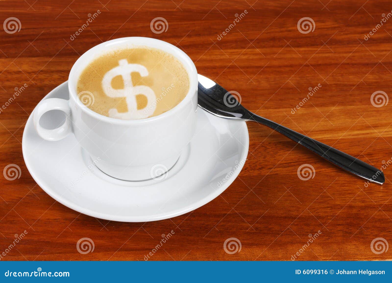 Dollar coffee stock photo. Image of milk, bird, froth 6099316
