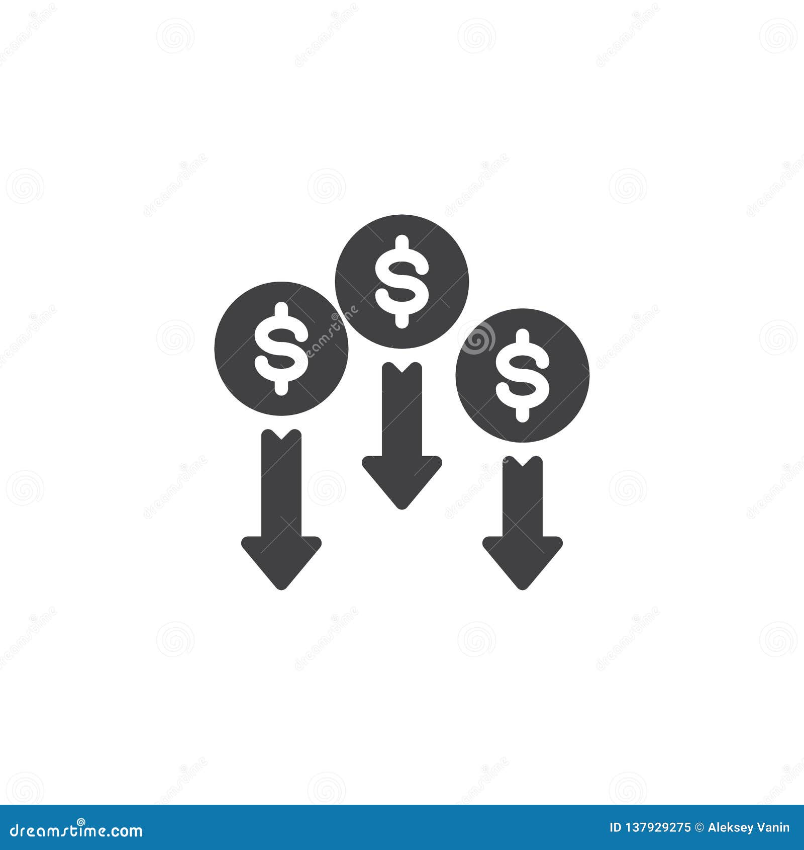 Download Dollar Decrease Rate Vector Icon Stock Vector ...