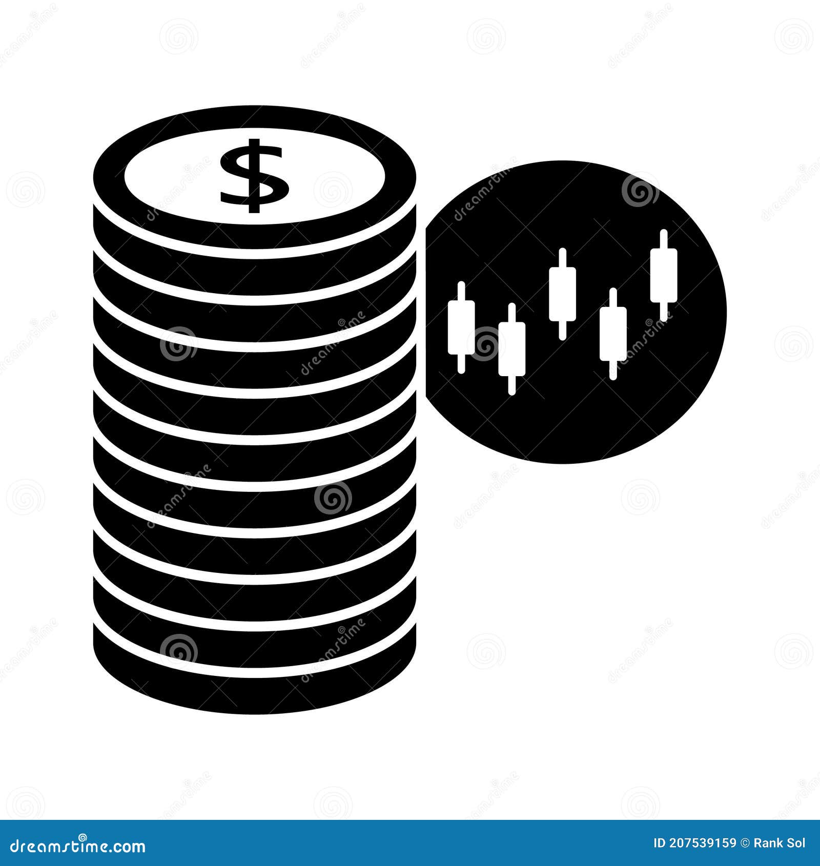 dollar flat  icon which can easily modify or edit