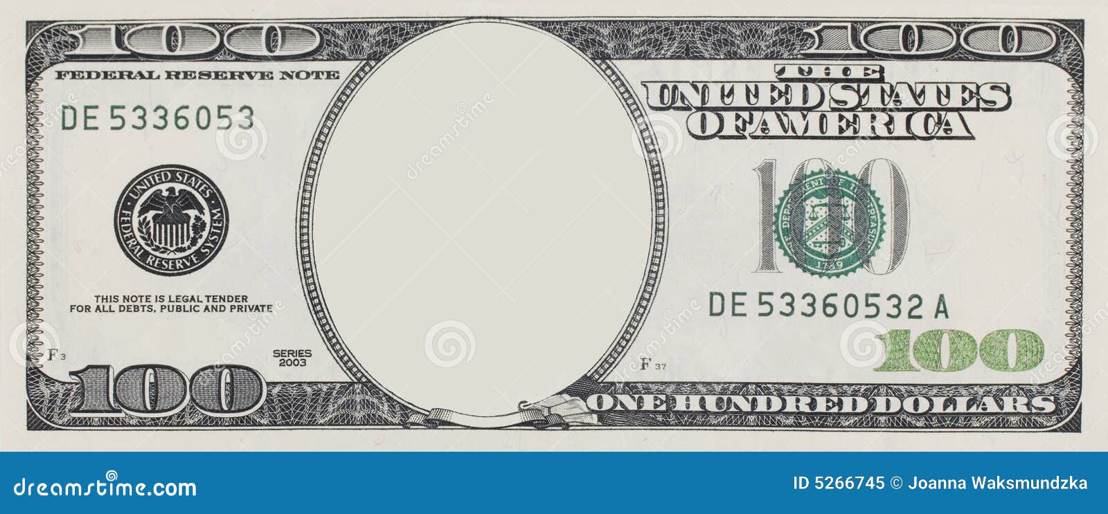 Dollar frame stock image. Image of american, hundreds - 5266745