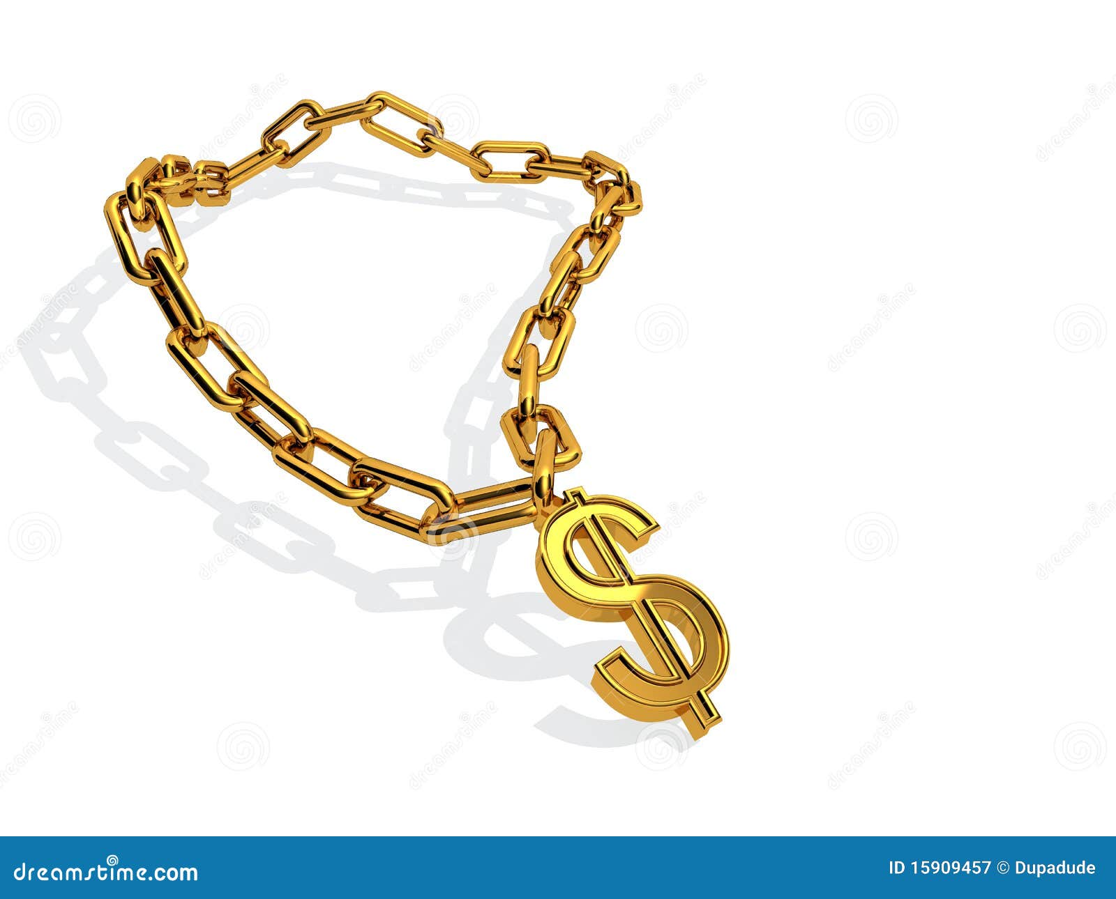 Dollar Golden Chain Royalty Free Stock Photography Image 15909457