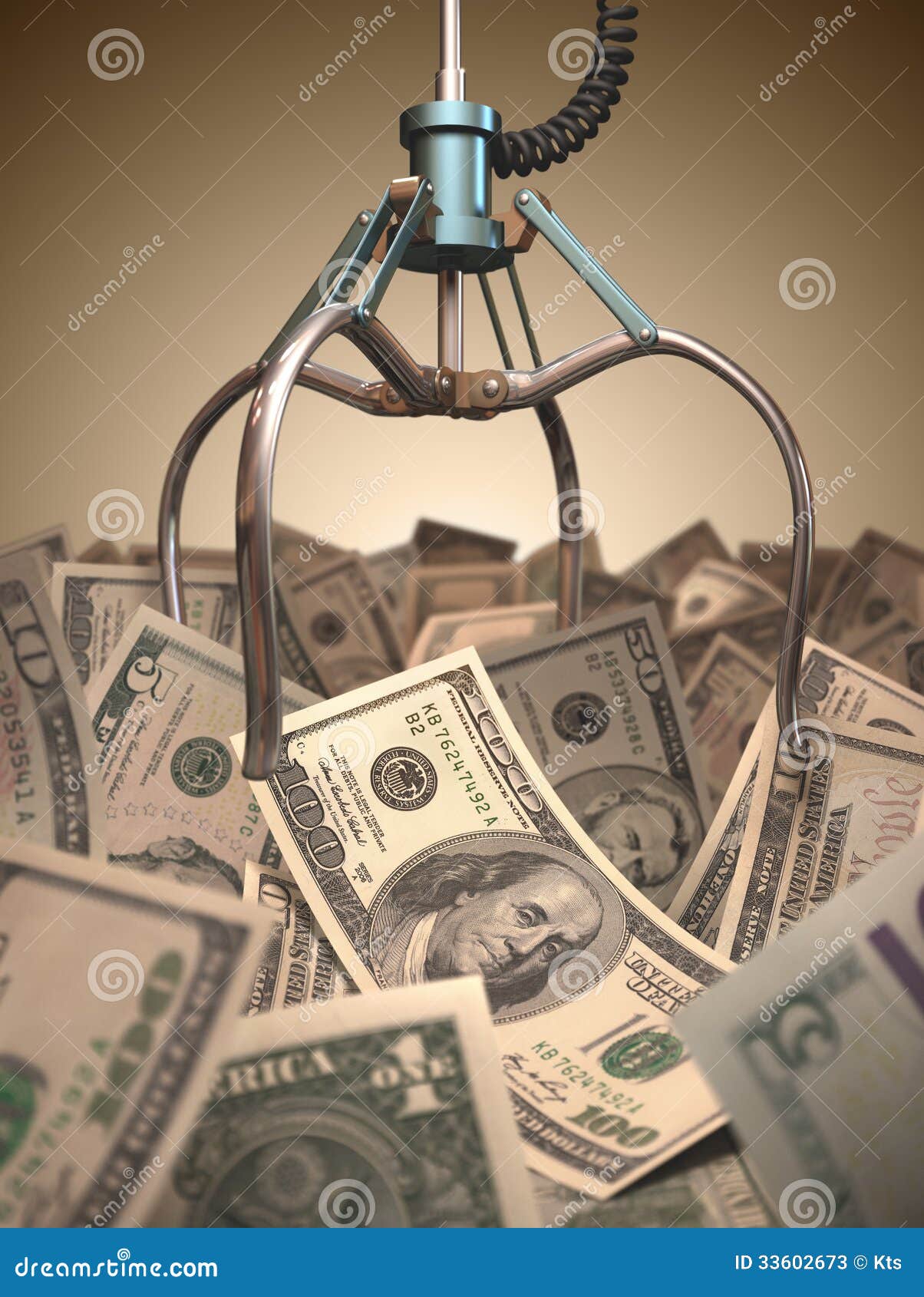 Dollar Grabber Game stock illustration. Illustration of profitability