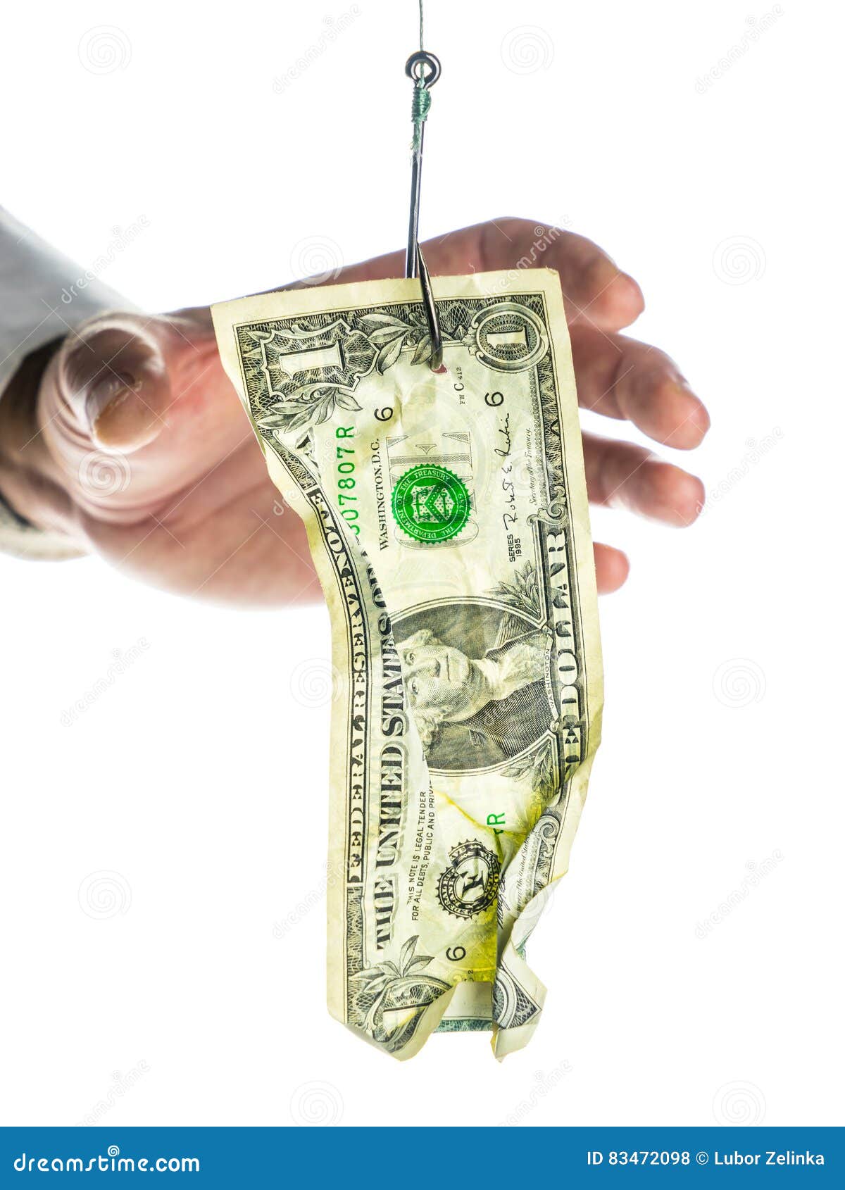 Dollar on the hook stock photo. Image of business, currency 83472098
