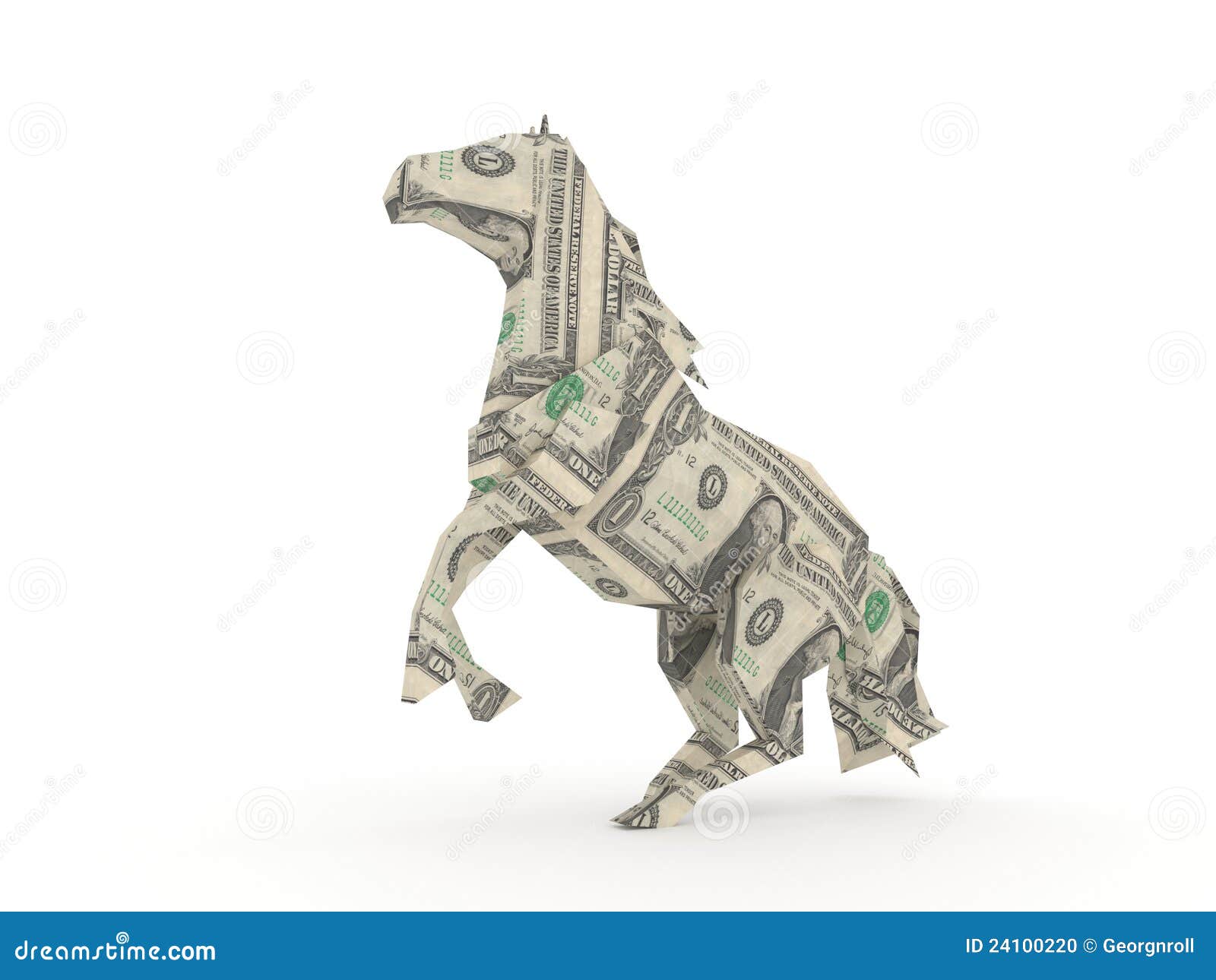 Dollar horse stock illustration. Illustration of symbol 24100220