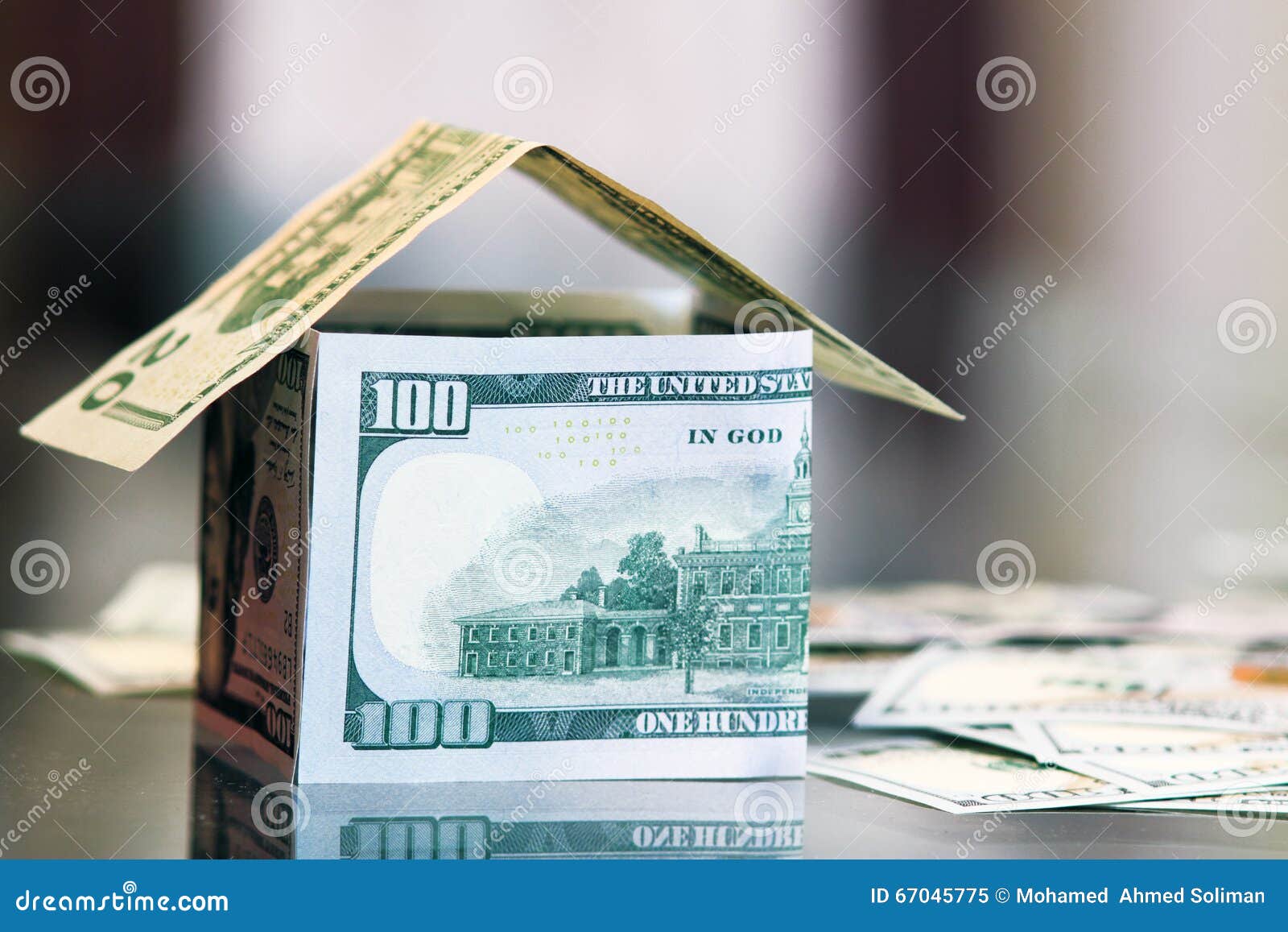 Dollar bills money house stock image. Image of house 67045775