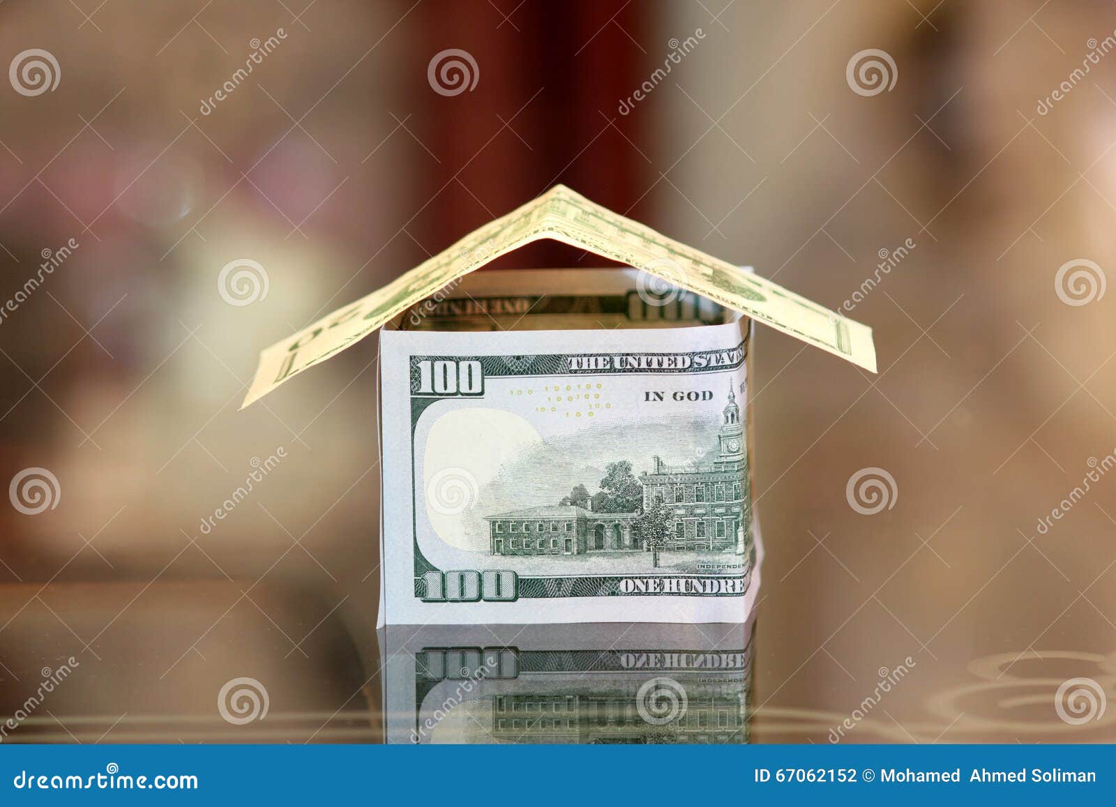 Dollar bills money house stock photo. Image of donation 67062152