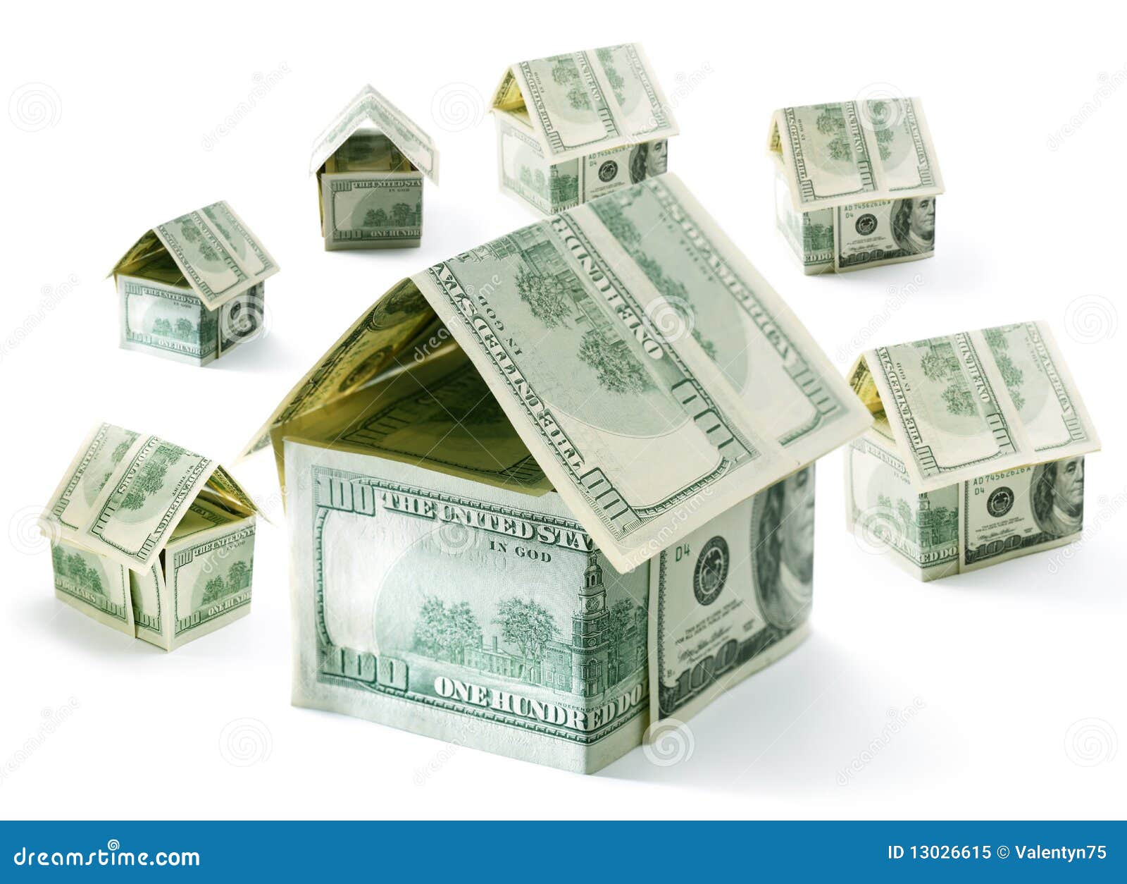 Dollar houses stock image. Image of abundance, investment 13026615