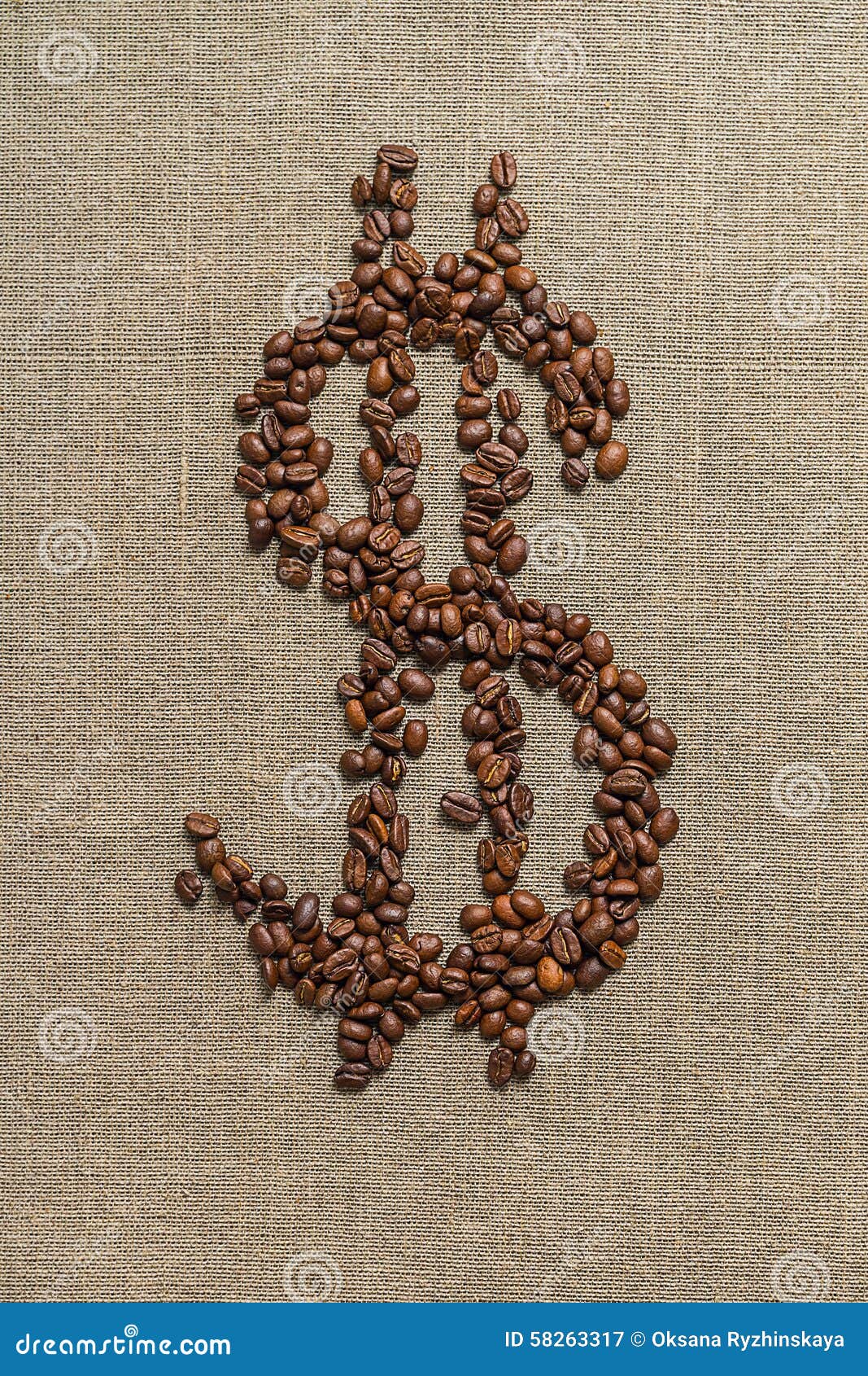 Dollar Made from Coffee Beans Stock Image Image of graphic, currency