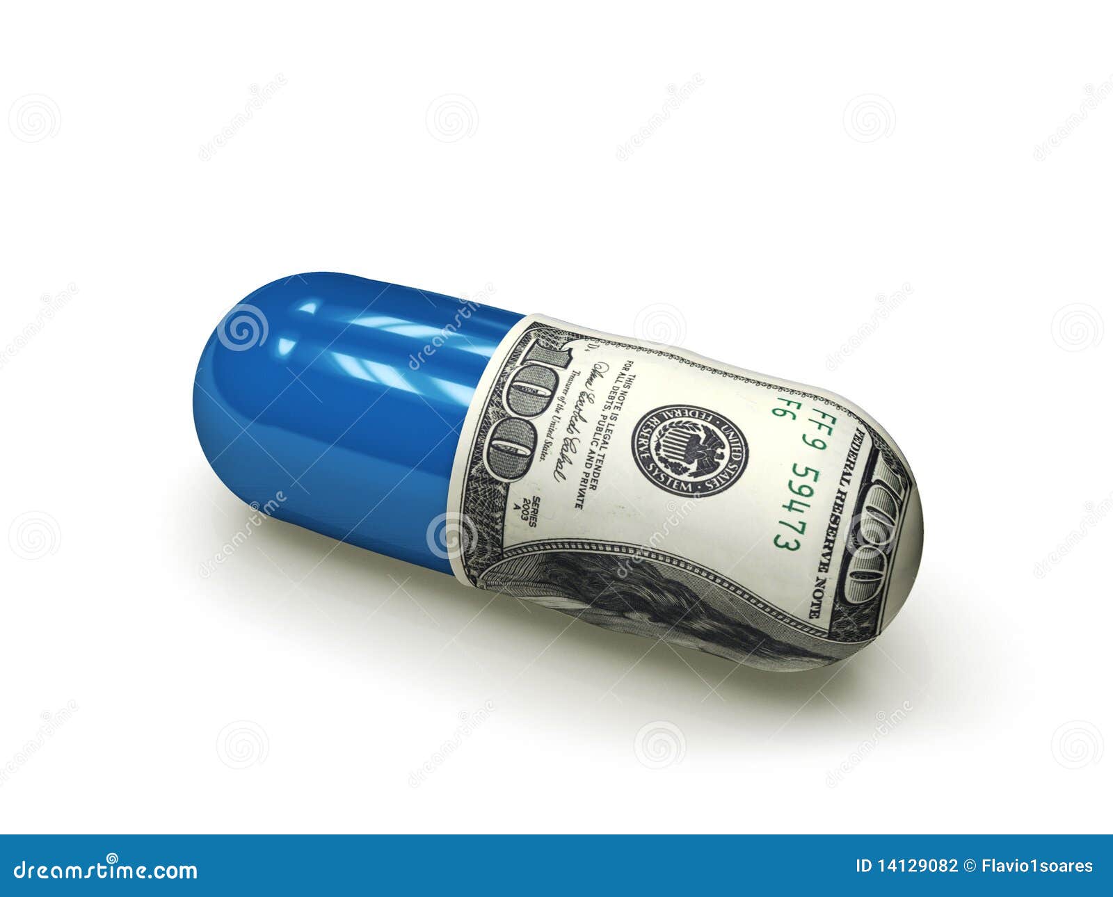 Dollar Medicine Capsule F1s Stock Illustration Illustration of