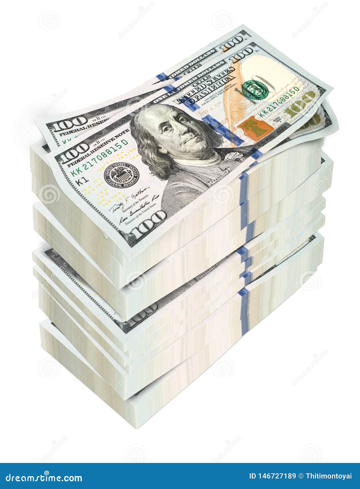 dollar money 3d.with clipping path.