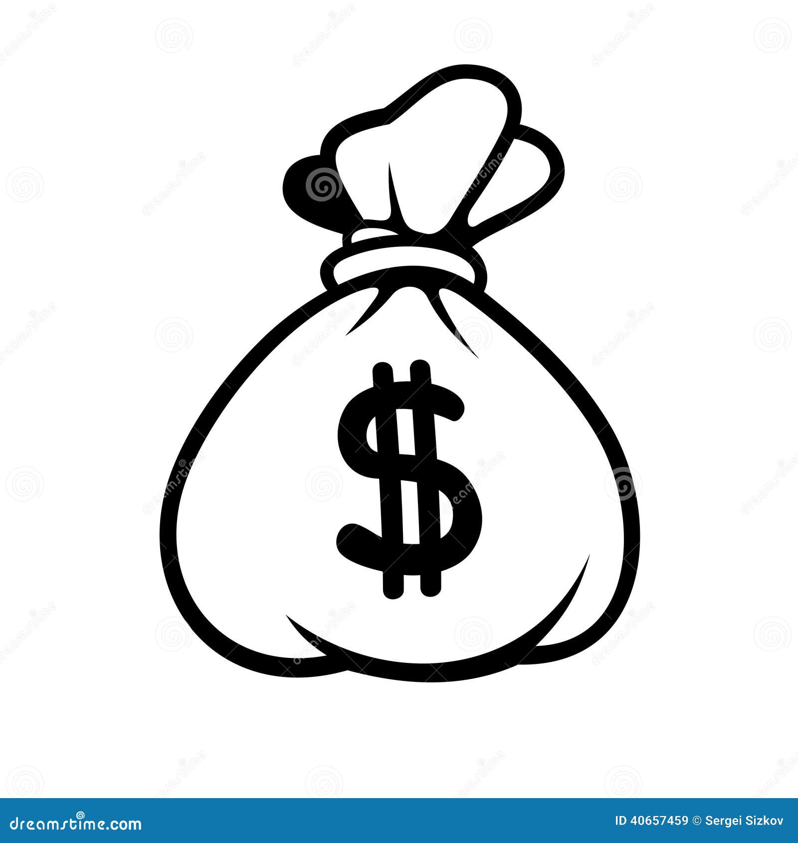 Dollar Money Icon With Bag. Vector. Stock Vector - Image: 40657459