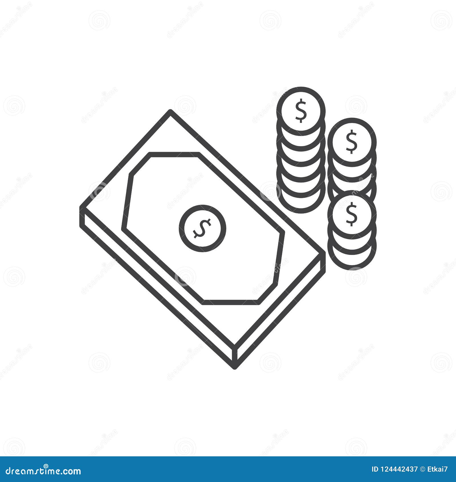 Dollar Money Icon. Business and Financial Vector Design Illustra Stock ...