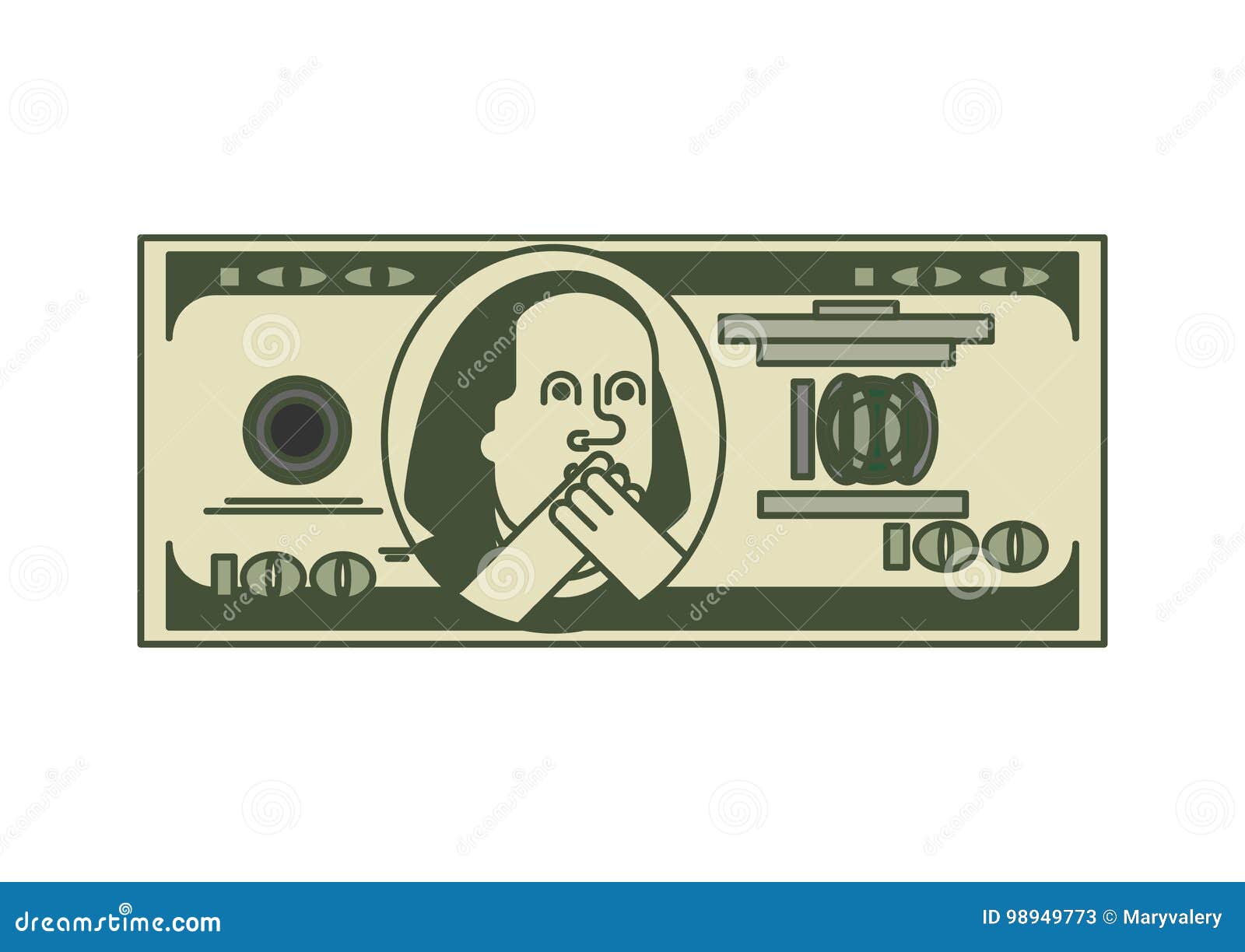 Dollar OMG Portrait Franklin. USA Money. American Currency ...