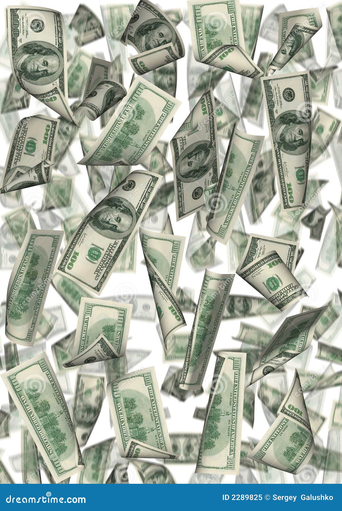 Dollar Rain Isolated Royalty Free Stock Photo Image 2289825