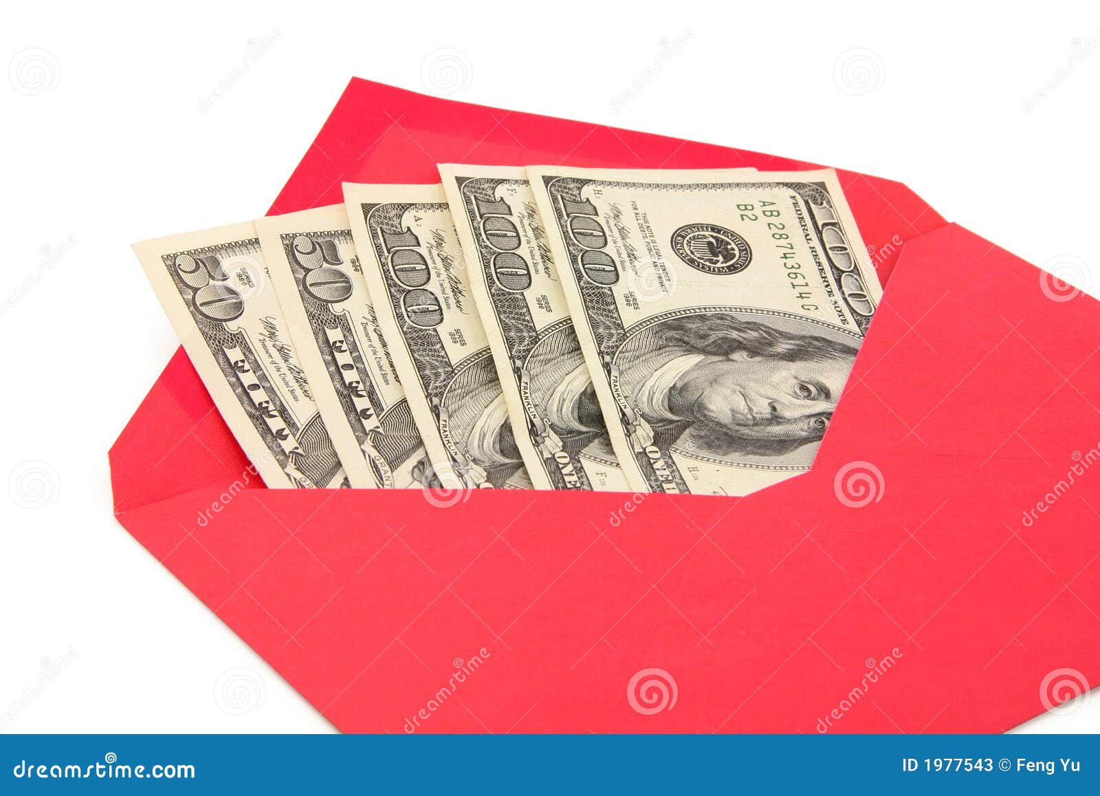 Dollar and red envelope stock image. Image of payment 1977543