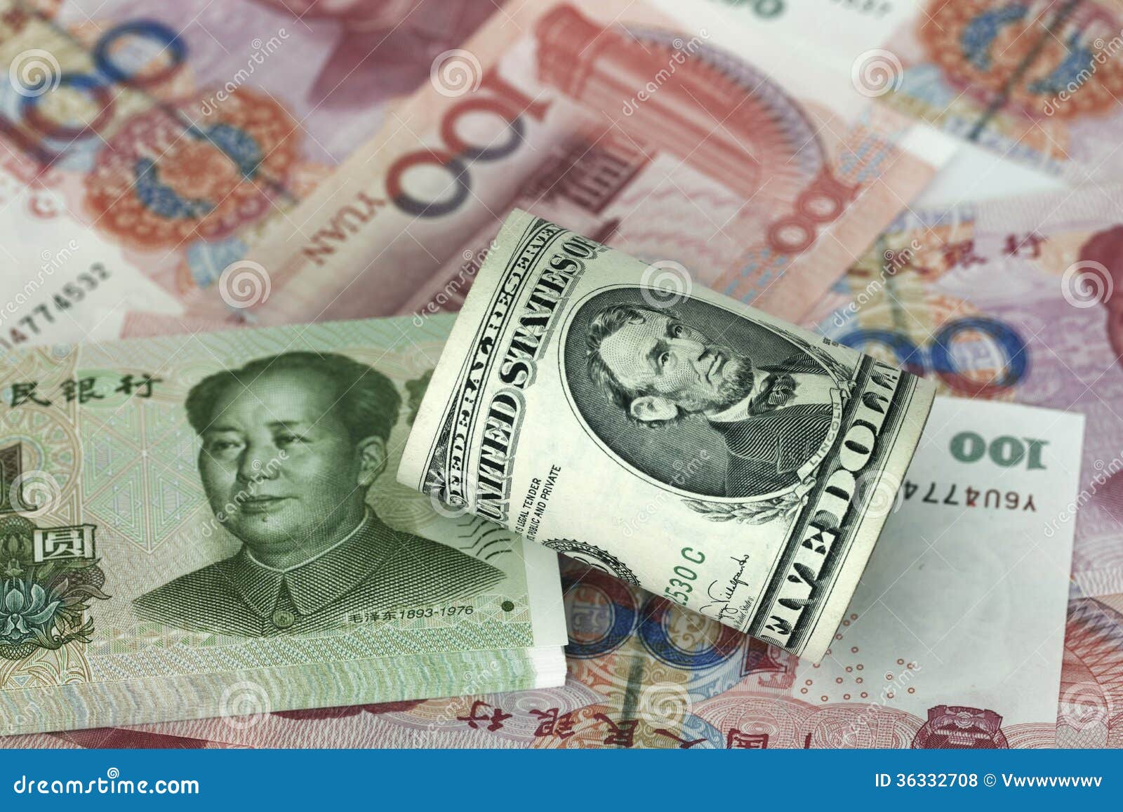 Dollar and RMB stock photo. Image of buck, chairman, dollar 36332708