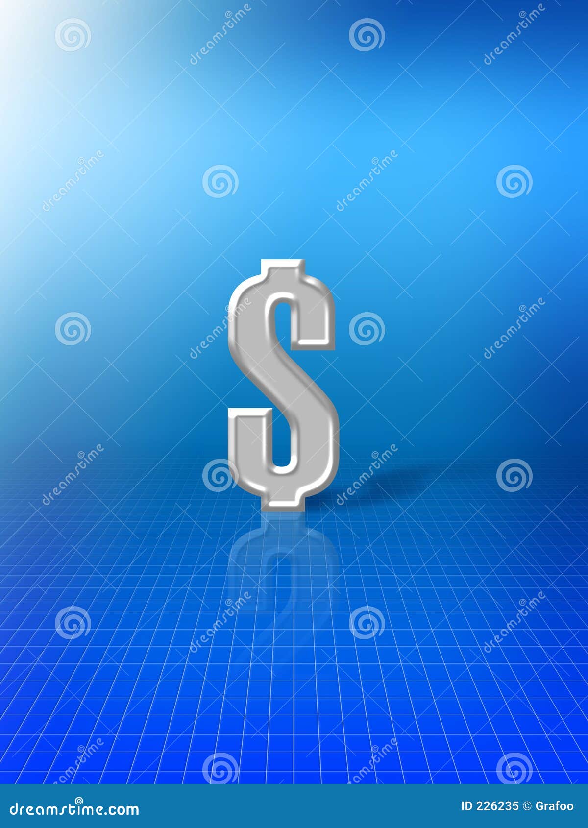 Dollar Sign On Blue Background Royalty Free Stock Photo Image 226235