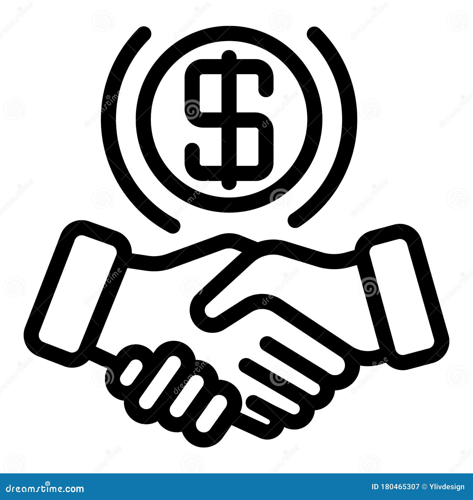 Free Handshake Icon - Download in Colored Outline Style