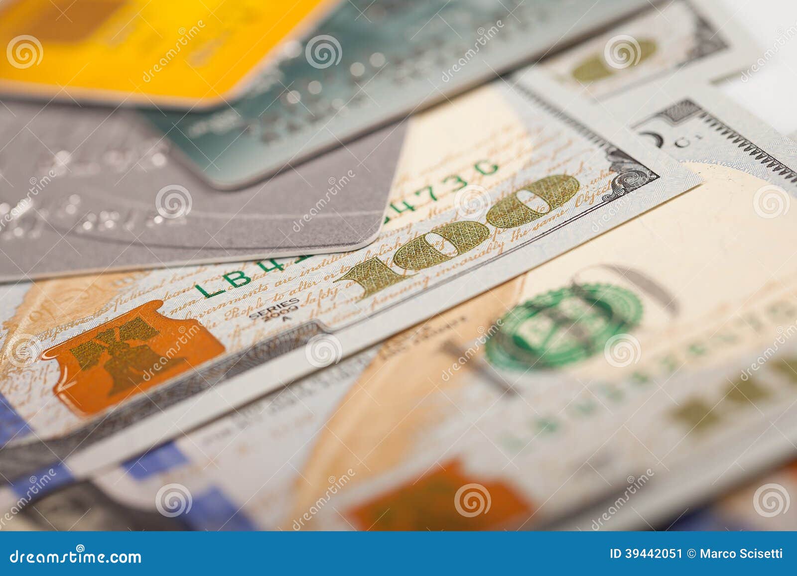 Dollars and Credit Card stock image. Image of bill, investment 39442051