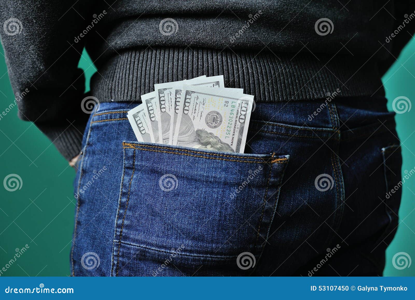 Dollars in the Pocket of Jeans Stock Photo Image of businessman