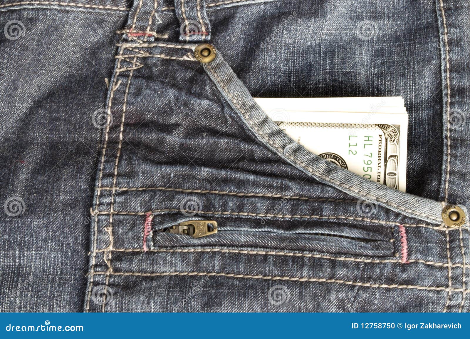 Dollars in your pocket stock photo. Image of pants, home 12758750