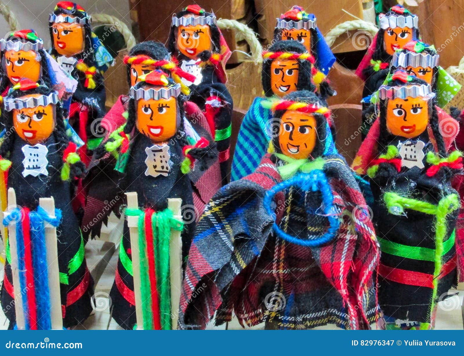 dolls at mercado de las brujas in bolivia