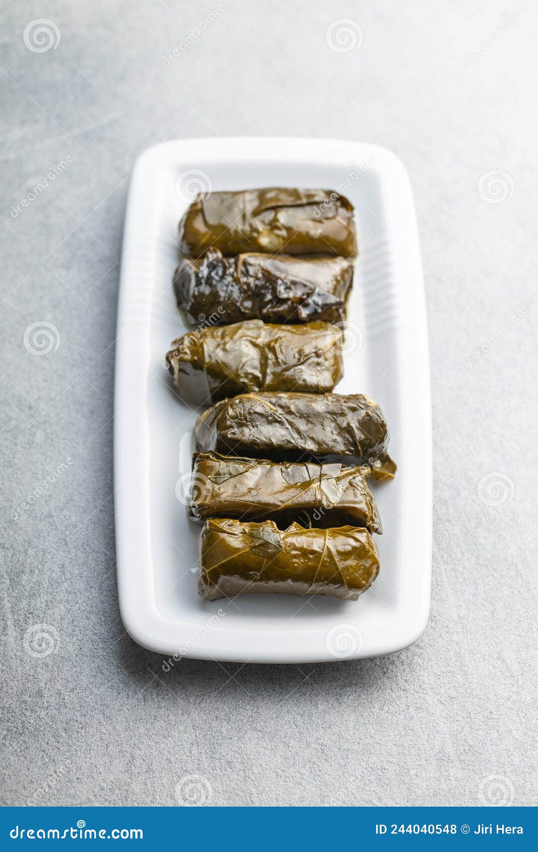 Dolmades. Stuffed Vine Leaves. Greek Appetizer on Plate Stock Photo Image of plate, sarma