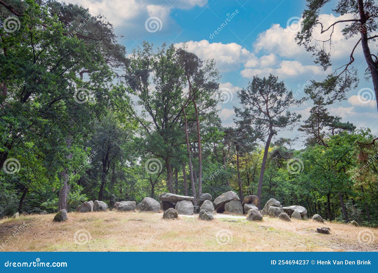 Dolmen D45, Emmerdennen municipality of Emmen in the Dutch province of Drenthe is a Neolithic Tomb and protected historical monument in an natural environment