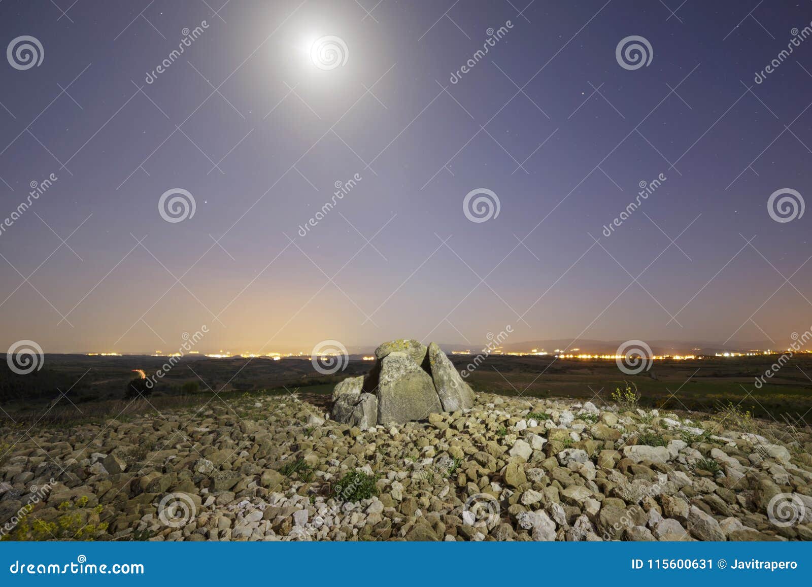 dolmen named alto de la huesera, in laguardia, alava, spain