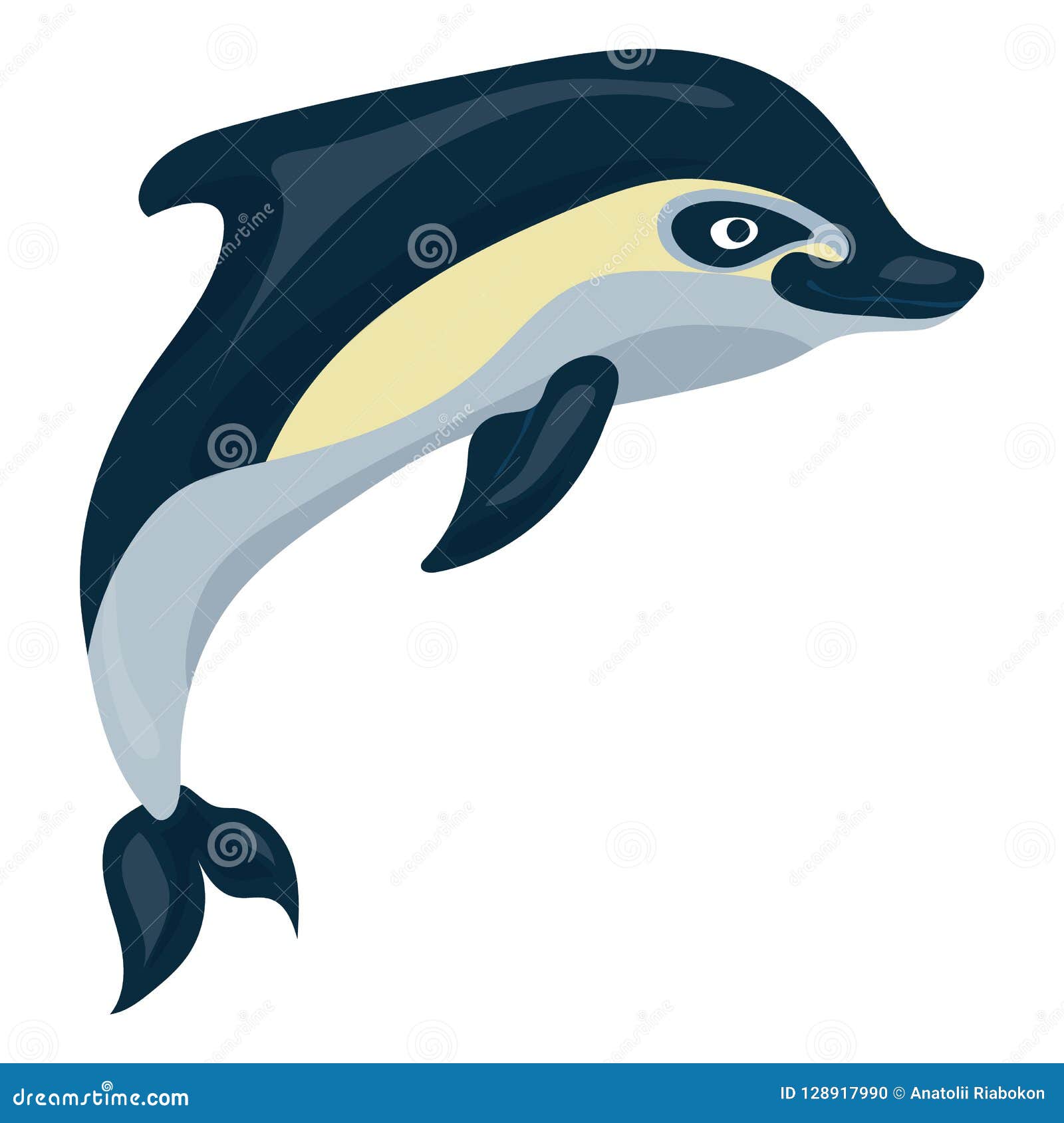 Dolphin Icon, Cartoon Style Stock Vector - Illustration of fish