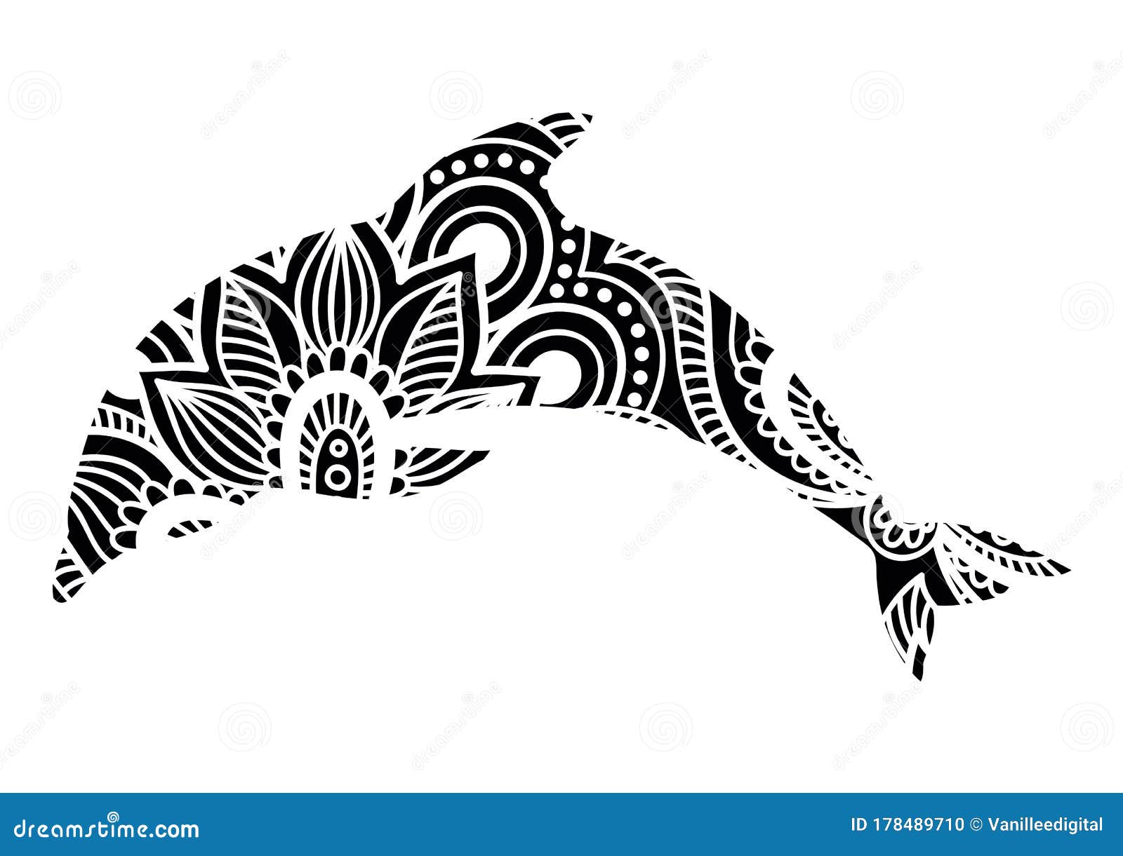 Download Dolphin Mandala Illustration Stock Illustration Illustration Of Mandala Dolphin 178489710