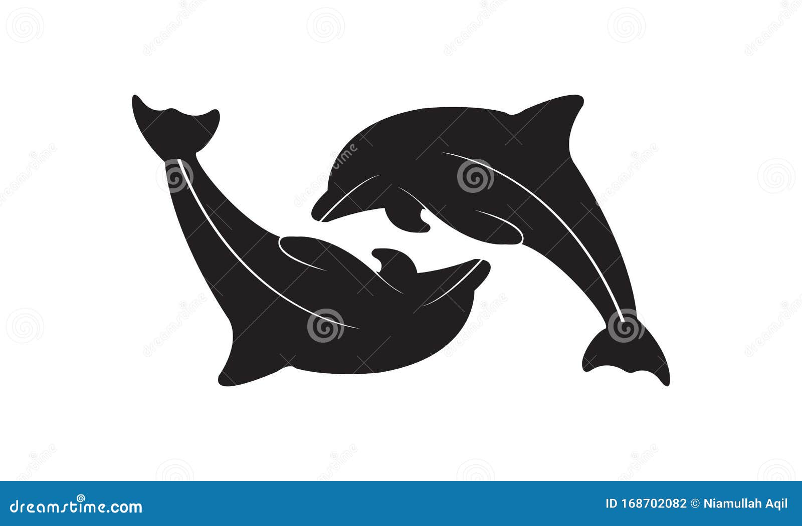 Dolphin Vector Art stock vector. Illustration of design 168702082
