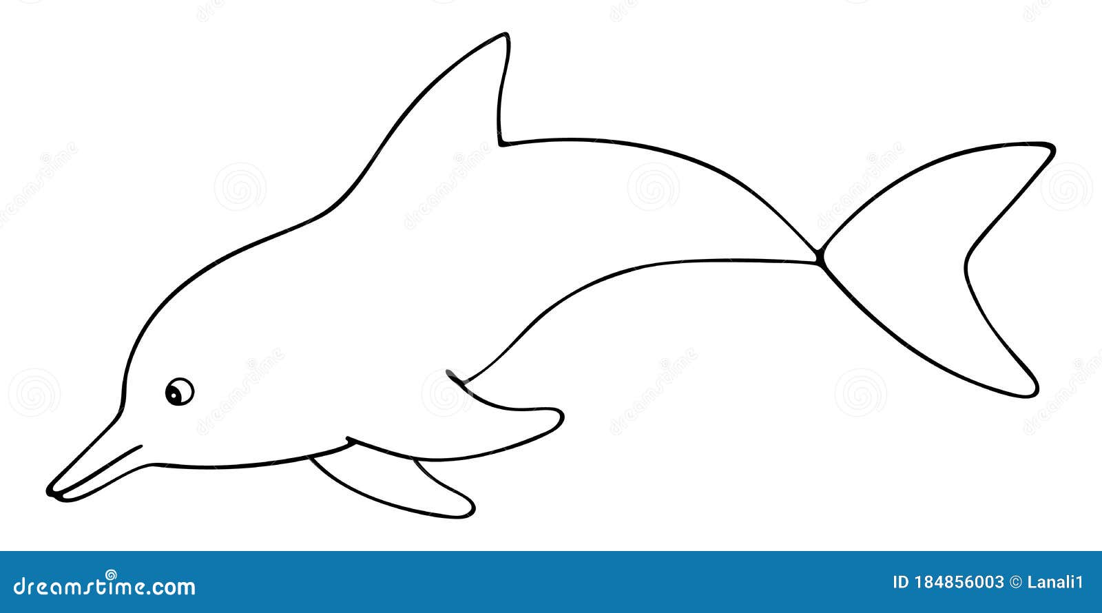 Dolphin. Vector Illustration. Outline on a White Isolated Background.  Marine Mammal. Inhabitant of the Ocean. Hand Drawing Style Stock Vector -  Illustration of hawaii, deep: 184856003