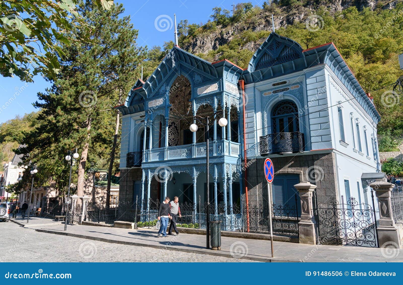 Dom Khan w Borjomi Gruzja. Borjomi Gruzja, Październik, - 02, 2016: Dom Khan Architektoniczny zabytek opóźniony XIX wiek