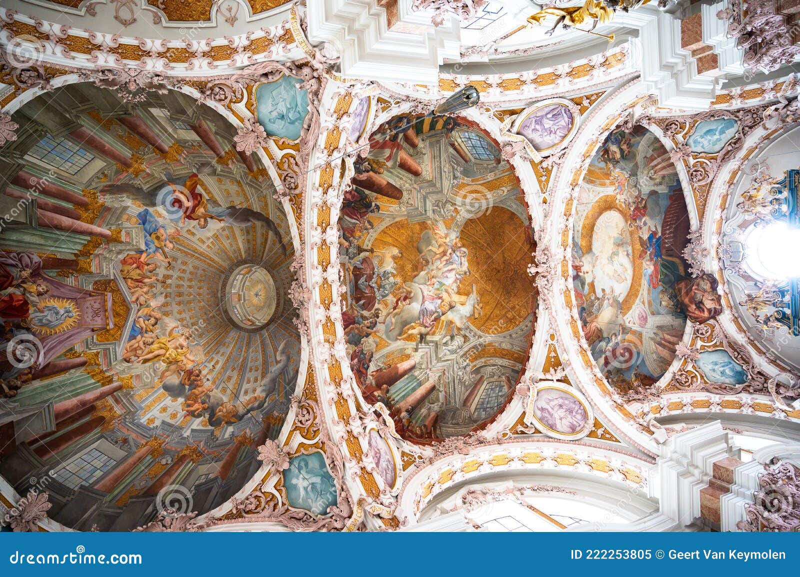 beautiful frescos painted by cosmas damian asam in innsbruck cathedral