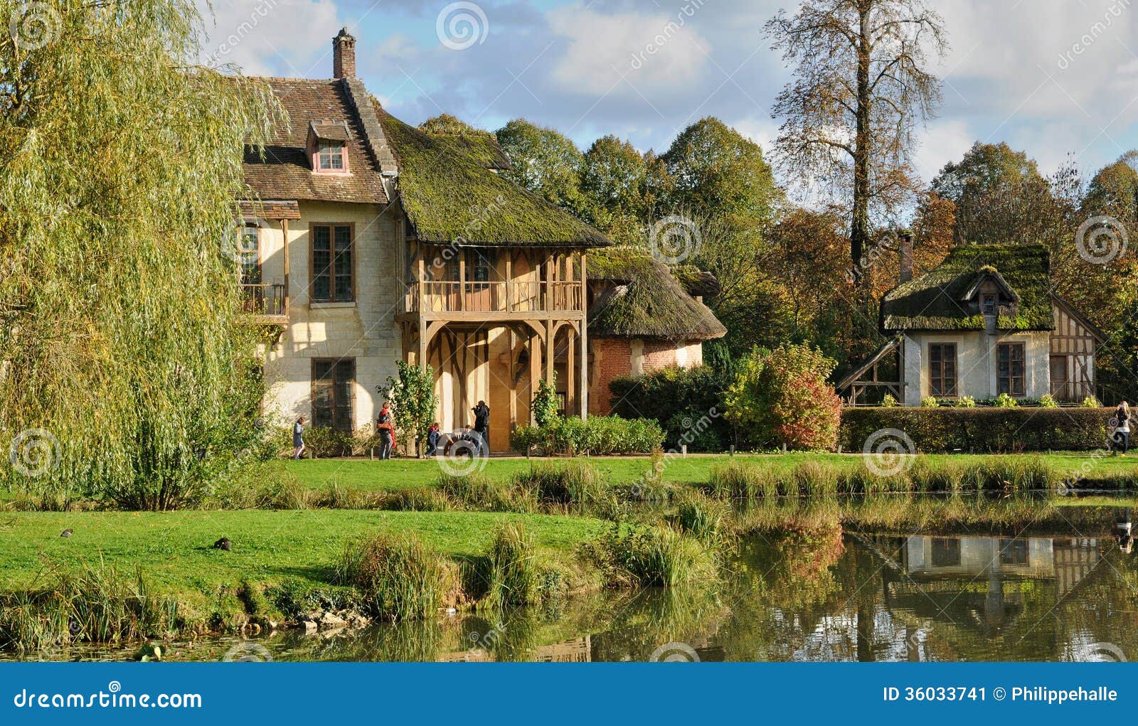 domaine de marie antoinette in the park of versailles palace