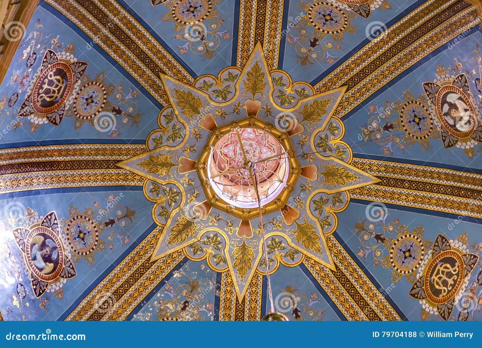 dome angels basilica temple of belen guanajuato mexico