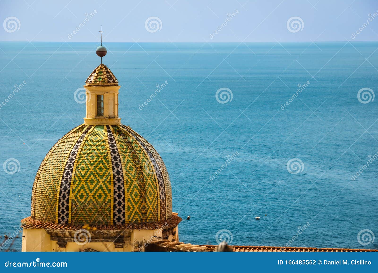 dome. church of santa maria assunta. positano. campania. italy