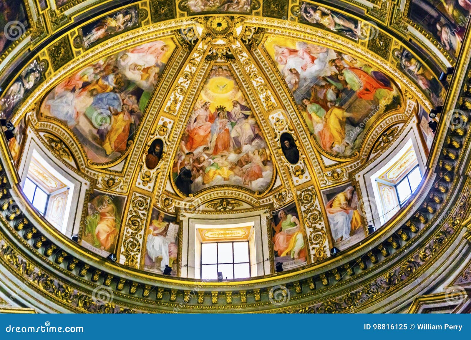 dome frescoes chiesa san marcello al corso church rome italy