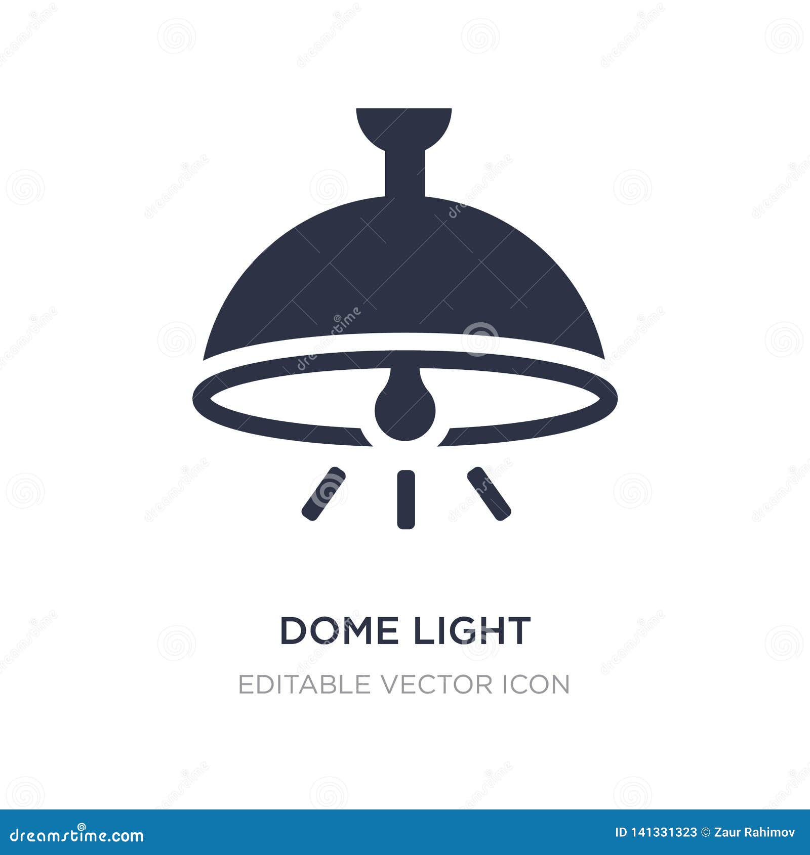 Dome Light Icon on White Background. Simple Element Illustration from Shapes Concept Stock