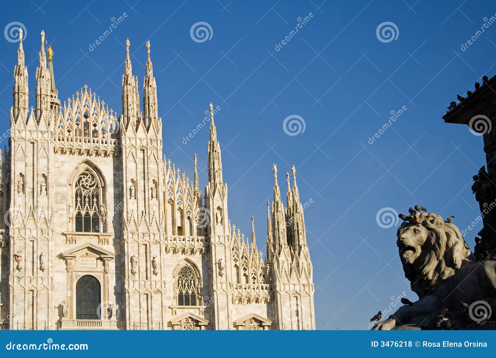 The dome of Milan in Italy stock photo. Image of gothic 3476218