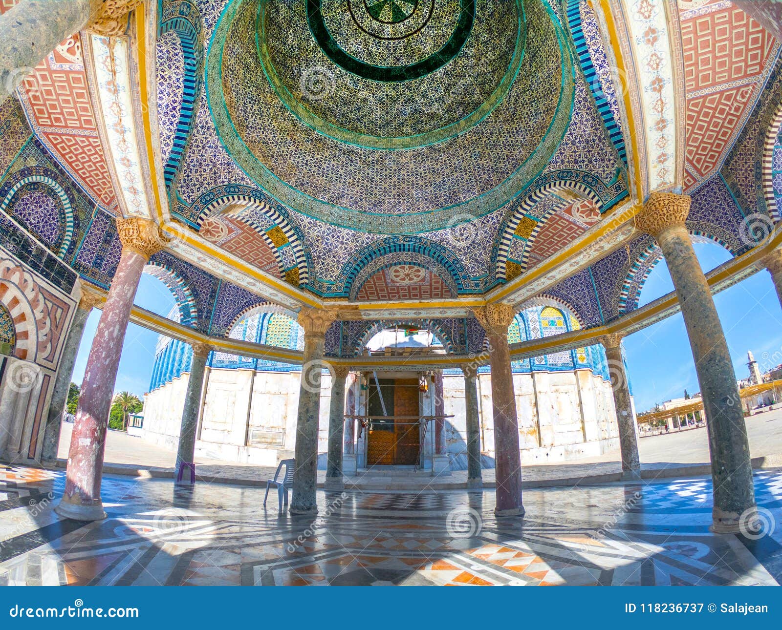 Dome Of The Rock Architectural Details Jerusalem Stock