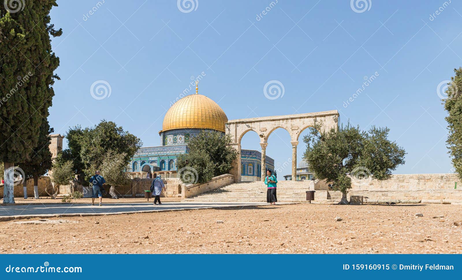 Dome Of The Rock And Gate Leading To The Dome On The