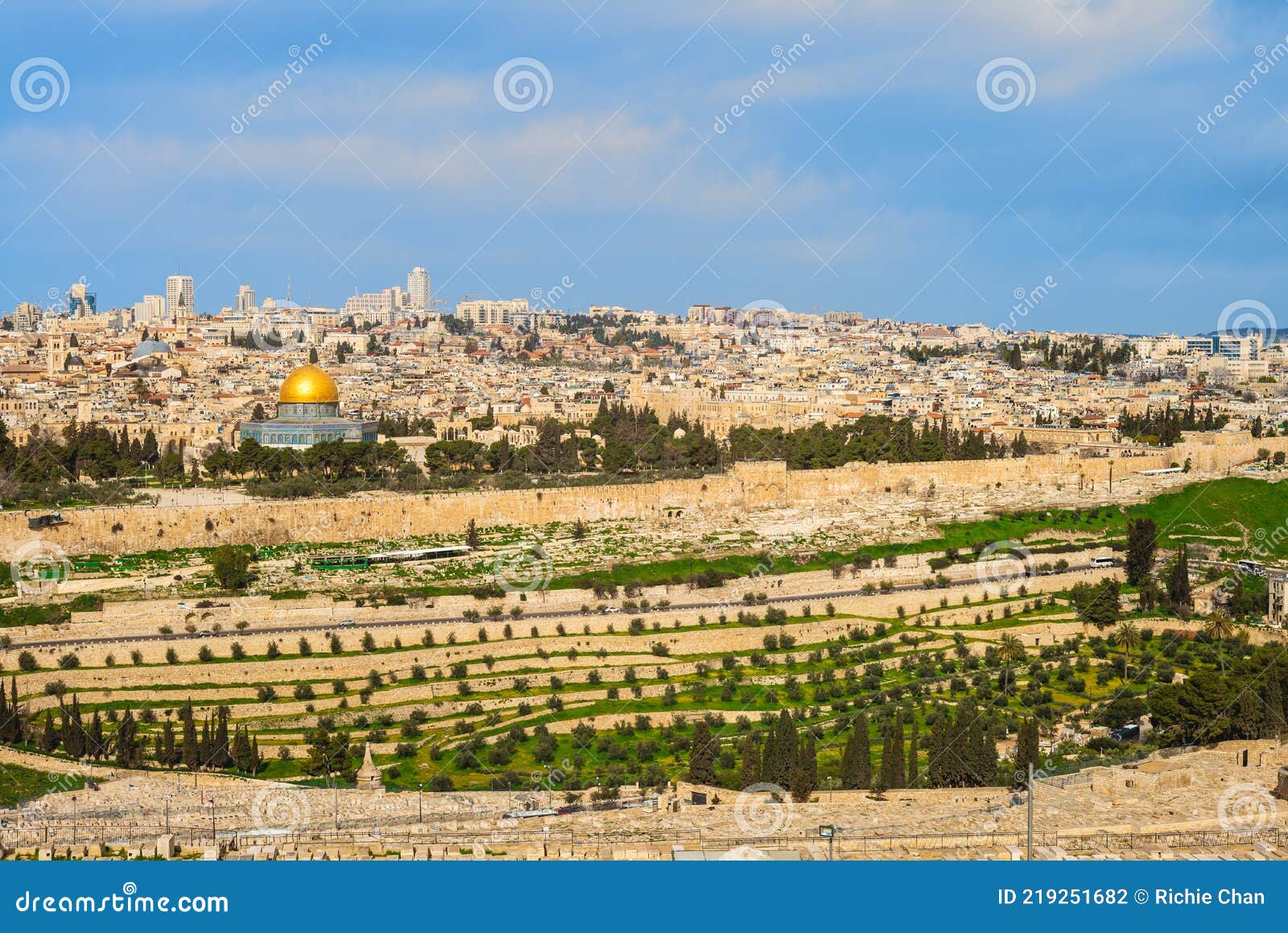 Dome of the Rock and Old City of Jerusalem Stock Photo Image of
