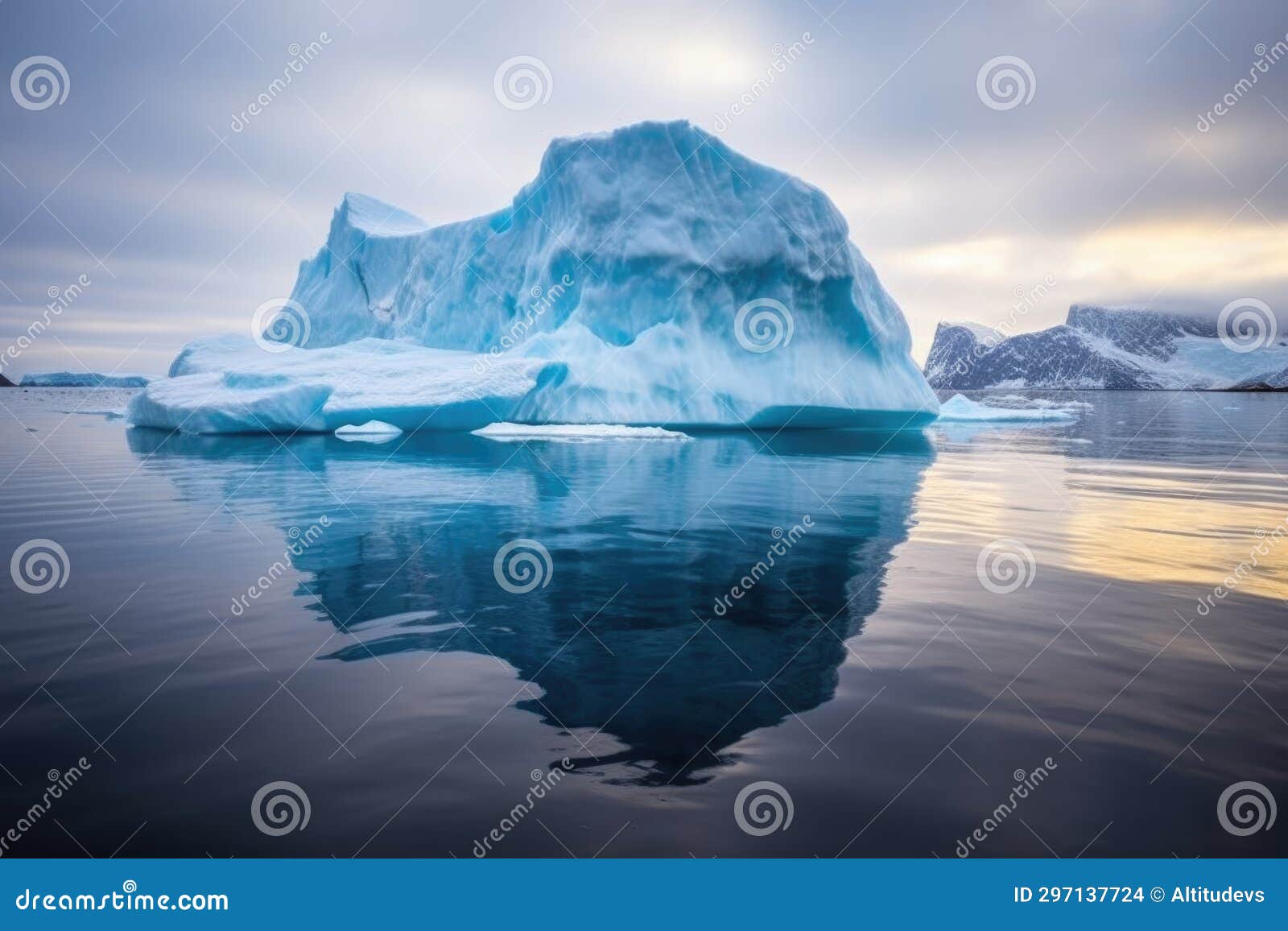 Dome-shaped Iceberg Glowing in the Daylight Stock Photo - Image of ...